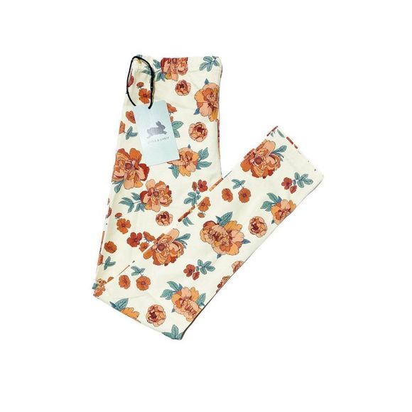 NEW Little & Lively Leggings Peony Print - Picture 5 of 6